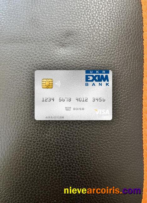Ukraine Ukreximbank visa debit card photolook
